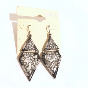 NWT BKE Rhinestone Boho Triangle Diamond Earrings
